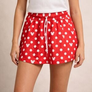 Disney Parks Minnie Mouse Red White Polka Dot Costume Skirt Skort Kids Medium